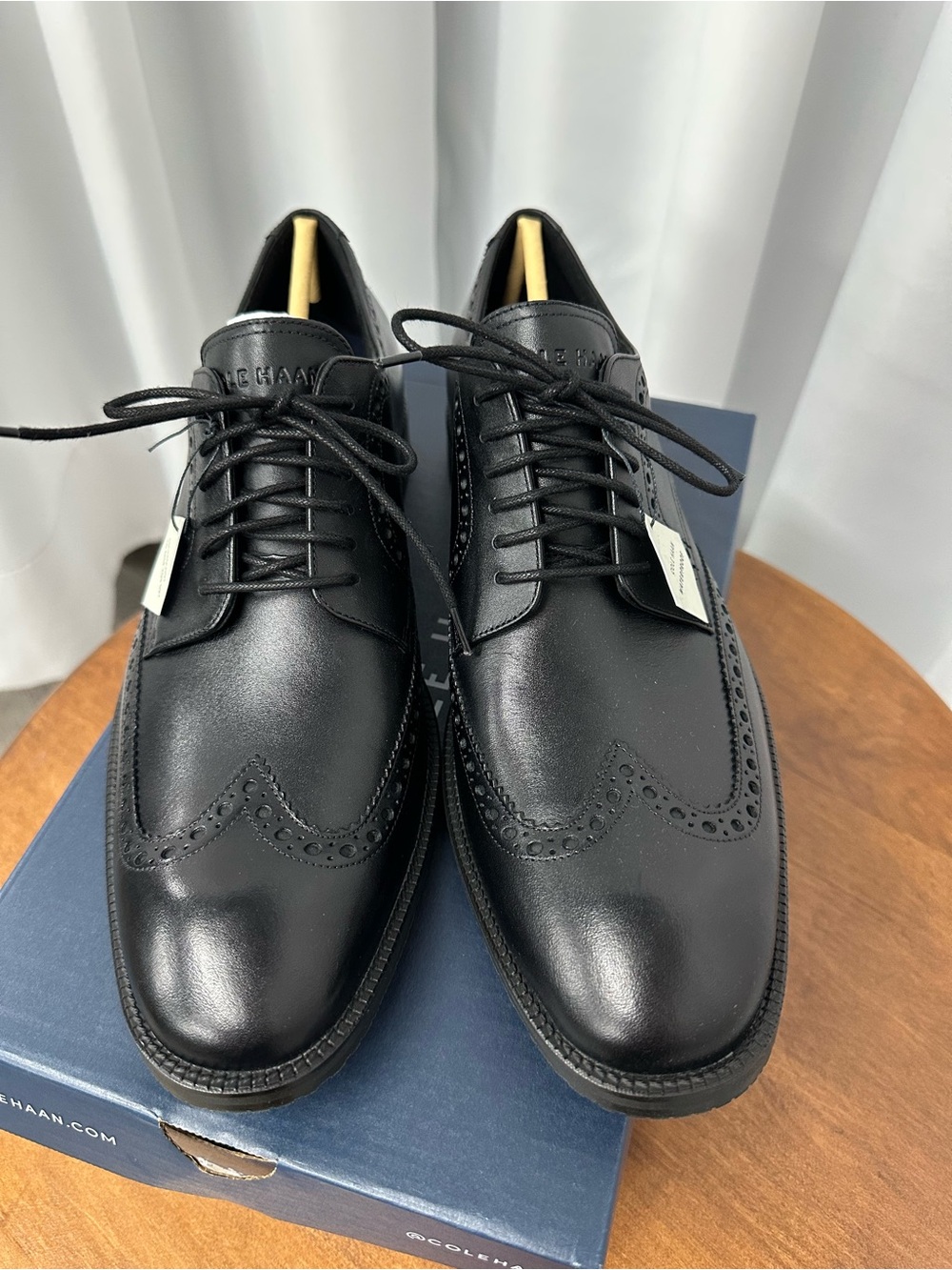 Men’s Cole Haan Black Leather Wingtip Oxford waterproof 10.5 NEW